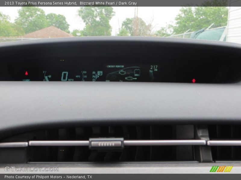 Blizzard White Pearl / Dark Gray 2013 Toyota Prius Persona Series Hybrid