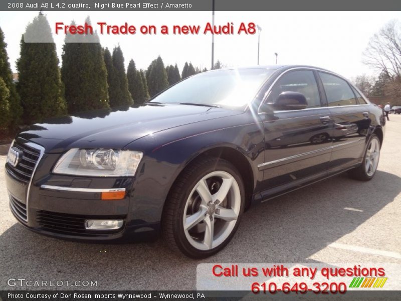 Night Blue Pearl Effect / Amaretto 2008 Audi A8 L 4.2 quattro