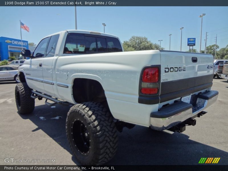 Bright White / Gray 1998 Dodge Ram 1500 ST Extended Cab 4x4