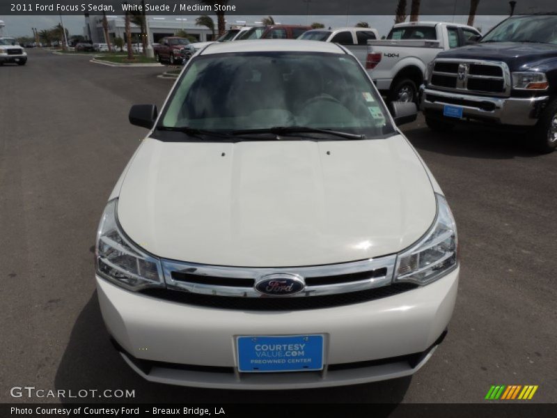 White Suede / Medium Stone 2011 Ford Focus S Sedan
