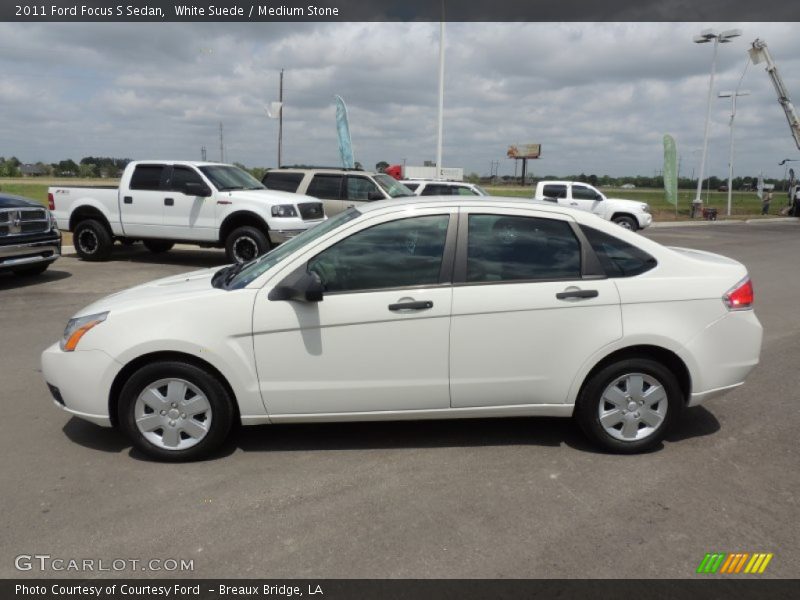 White Suede / Medium Stone 2011 Ford Focus S Sedan