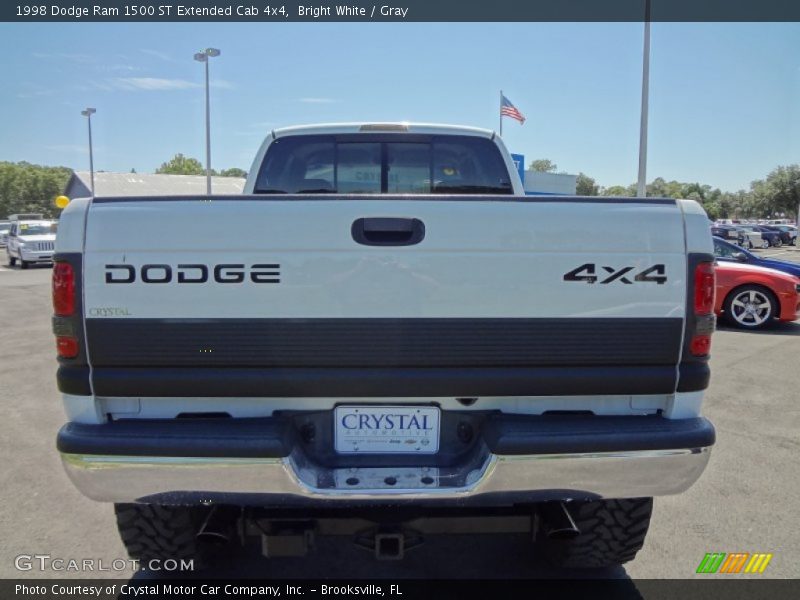 Bright White / Gray 1998 Dodge Ram 1500 ST Extended Cab 4x4