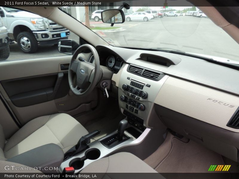 White Suede / Medium Stone 2011 Ford Focus S Sedan