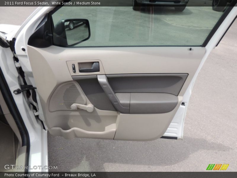 White Suede / Medium Stone 2011 Ford Focus S Sedan