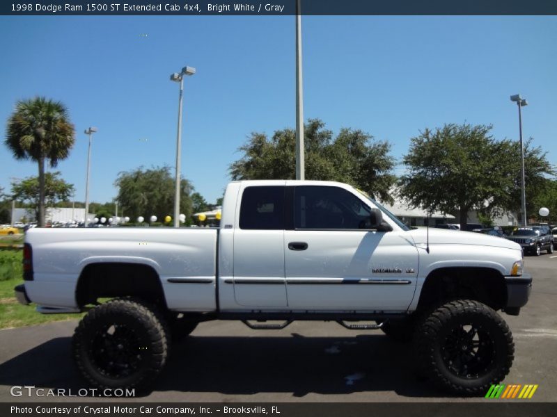 Bright White / Gray 1998 Dodge Ram 1500 ST Extended Cab 4x4