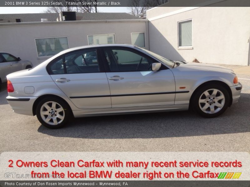 Titanium Silver Metallic / Black 2001 BMW 3 Series 325i Sedan