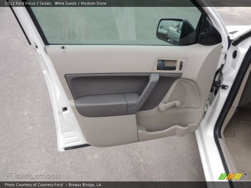 White Suede / Medium Stone 2011 Ford Focus S Sedan