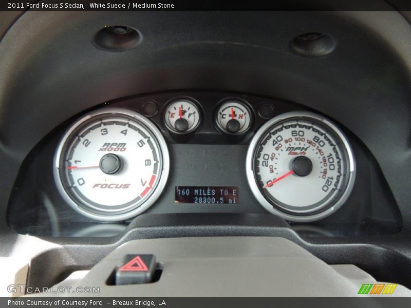 White Suede / Medium Stone 2011 Ford Focus S Sedan