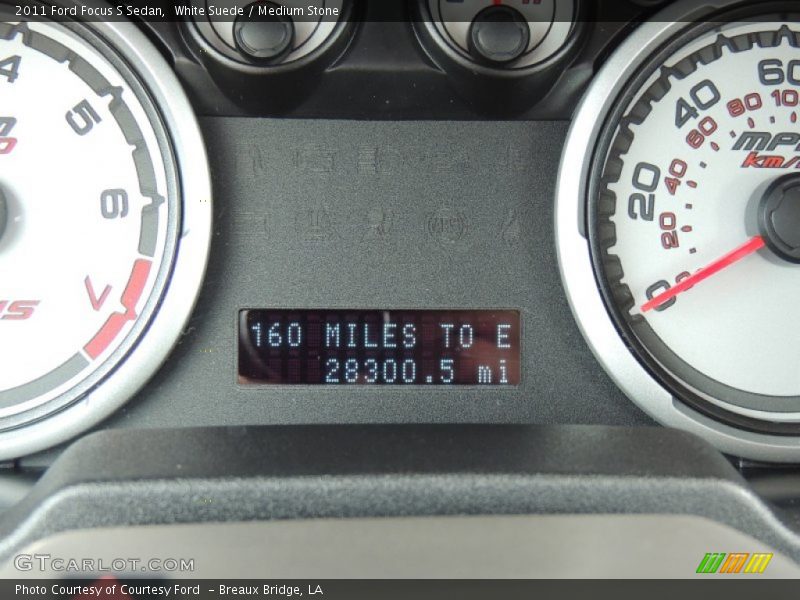 White Suede / Medium Stone 2011 Ford Focus S Sedan