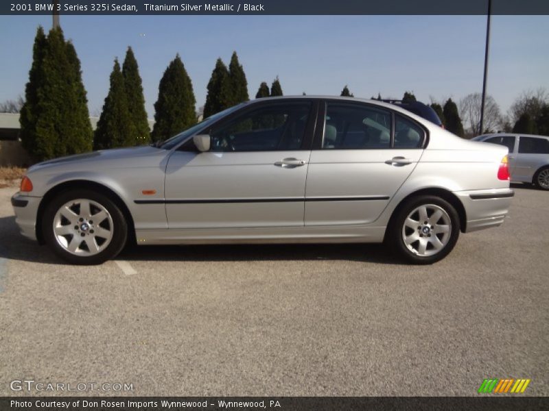Titanium Silver Metallic / Black 2001 BMW 3 Series 325i Sedan