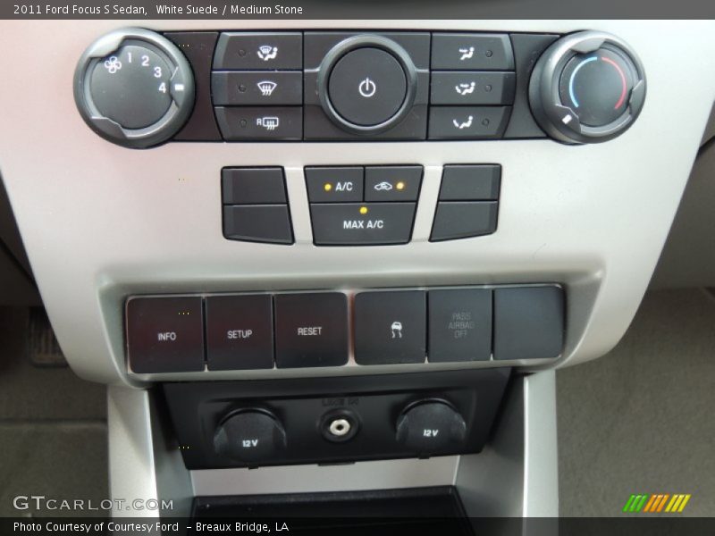 White Suede / Medium Stone 2011 Ford Focus S Sedan