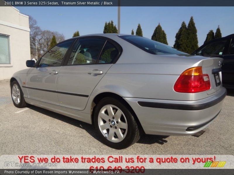 Titanium Silver Metallic / Black 2001 BMW 3 Series 325i Sedan