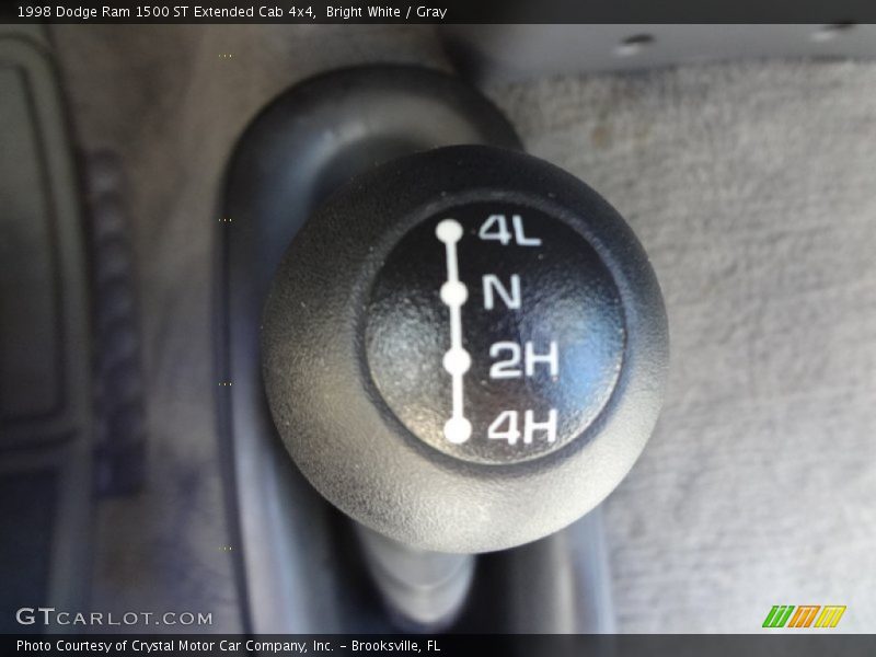 Bright White / Gray 1998 Dodge Ram 1500 ST Extended Cab 4x4