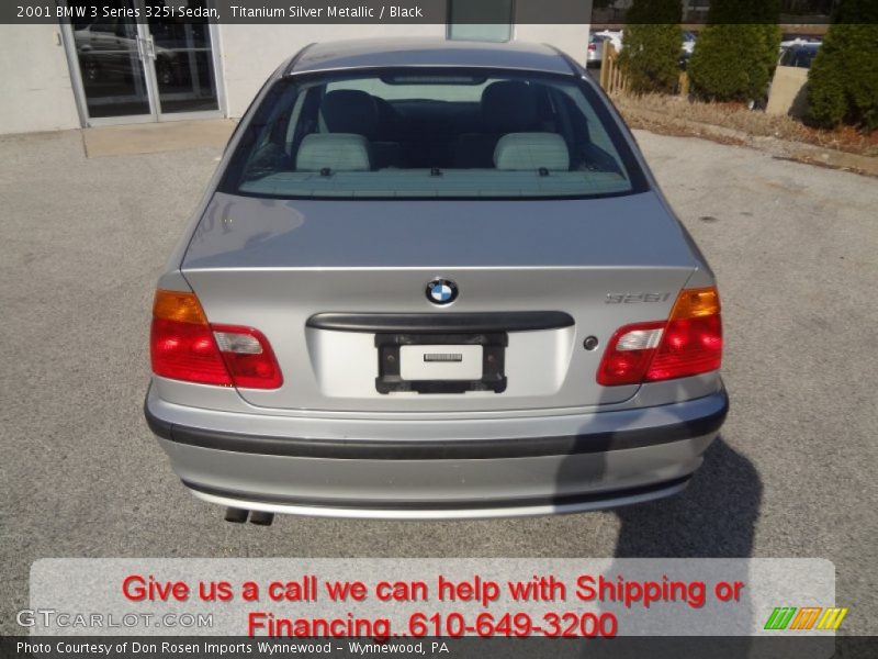 Titanium Silver Metallic / Black 2001 BMW 3 Series 325i Sedan
