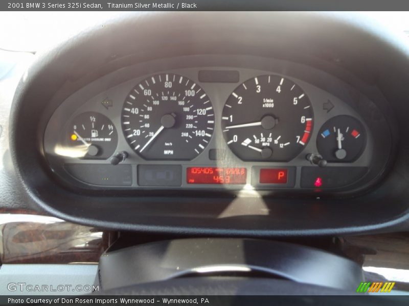 Titanium Silver Metallic / Black 2001 BMW 3 Series 325i Sedan