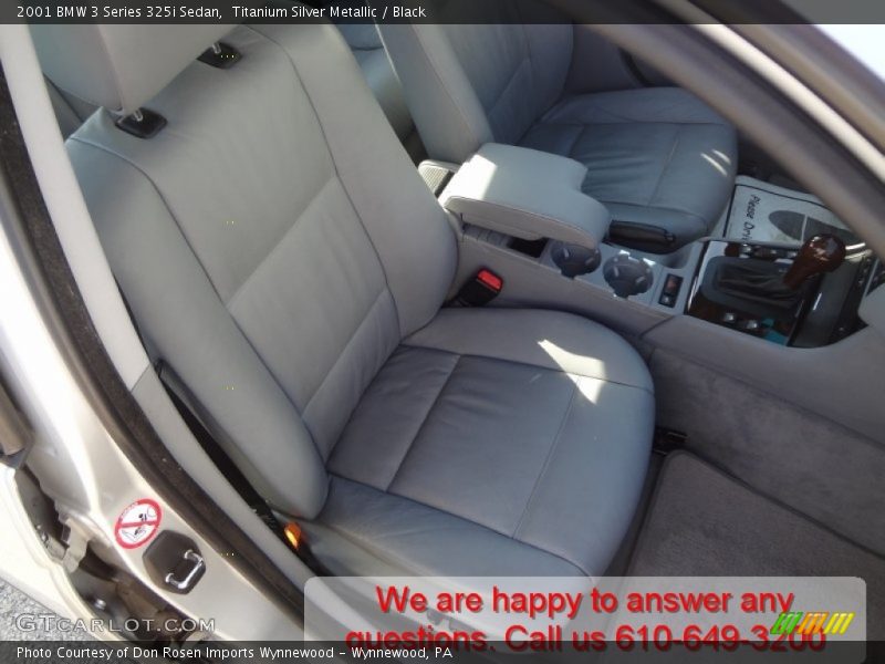 Titanium Silver Metallic / Black 2001 BMW 3 Series 325i Sedan