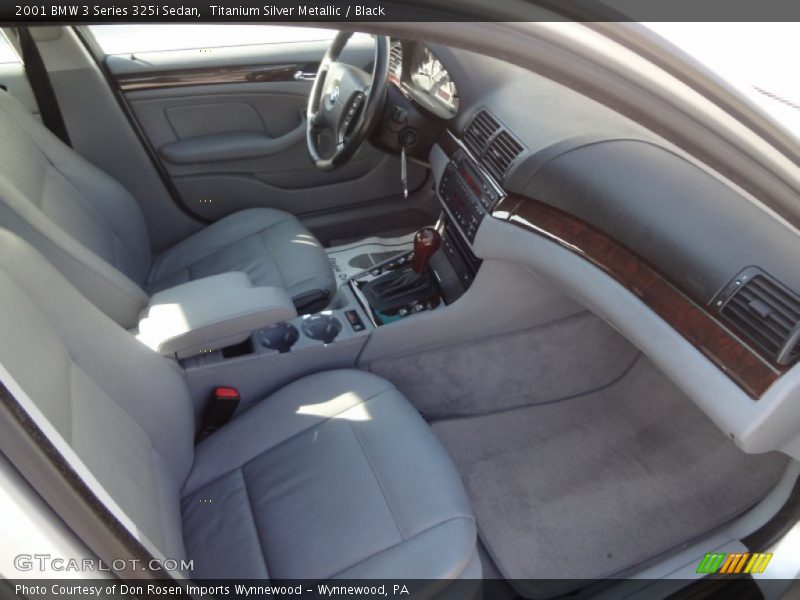 Titanium Silver Metallic / Black 2001 BMW 3 Series 325i Sedan