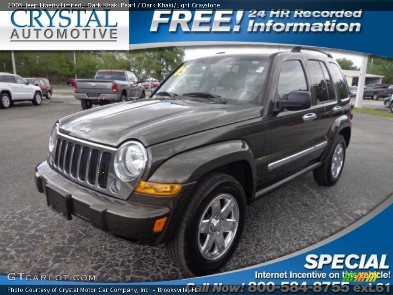 Dark Khaki Pearl / Dark Khaki/Light Graystone 2005 Jeep Liberty Limited