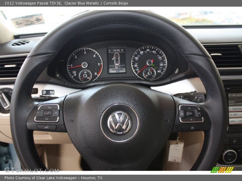 Glacier Blue Metallic / Cornsilk Beige 2012 Volkswagen Passat TDI SE