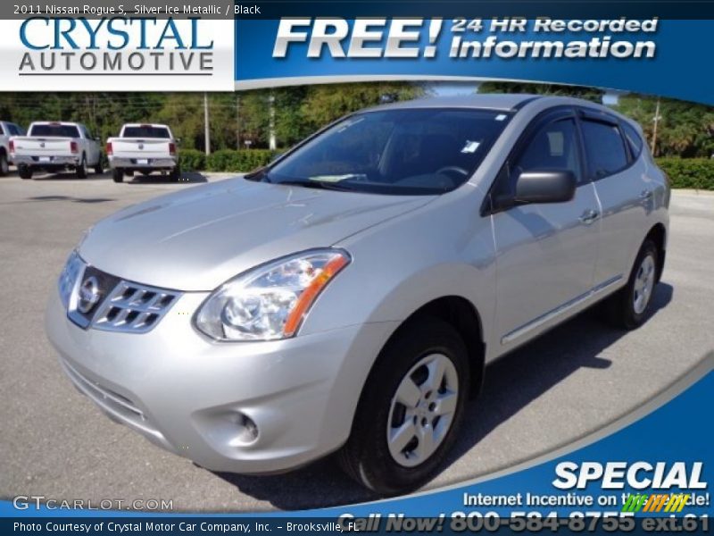 Silver Ice Metallic / Black 2011 Nissan Rogue S