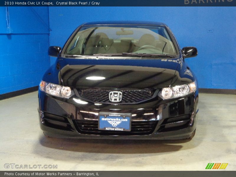 Crystal Black Pearl / Gray 2010 Honda Civic LX Coupe