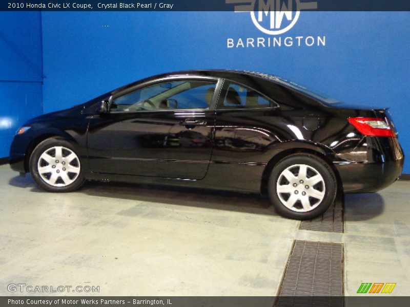 Crystal Black Pearl / Gray 2010 Honda Civic LX Coupe