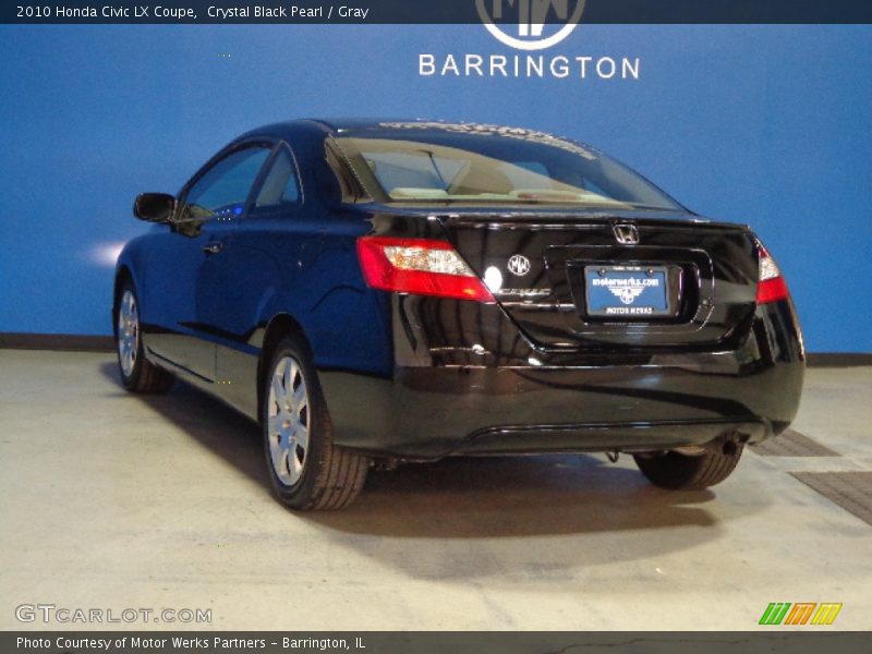 Crystal Black Pearl / Gray 2010 Honda Civic LX Coupe