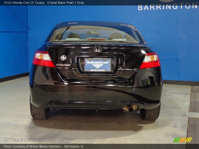 Crystal Black Pearl / Gray 2010 Honda Civic LX Coupe