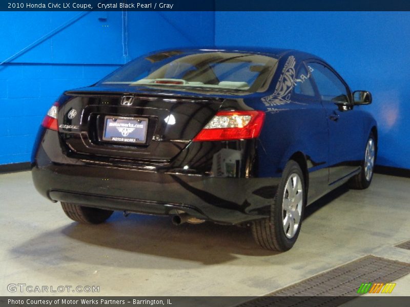 Crystal Black Pearl / Gray 2010 Honda Civic LX Coupe