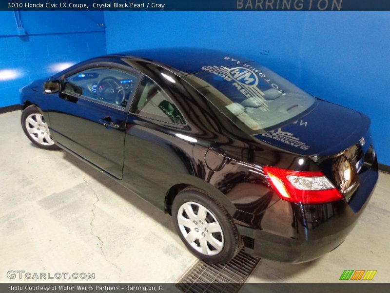 Crystal Black Pearl / Gray 2010 Honda Civic LX Coupe