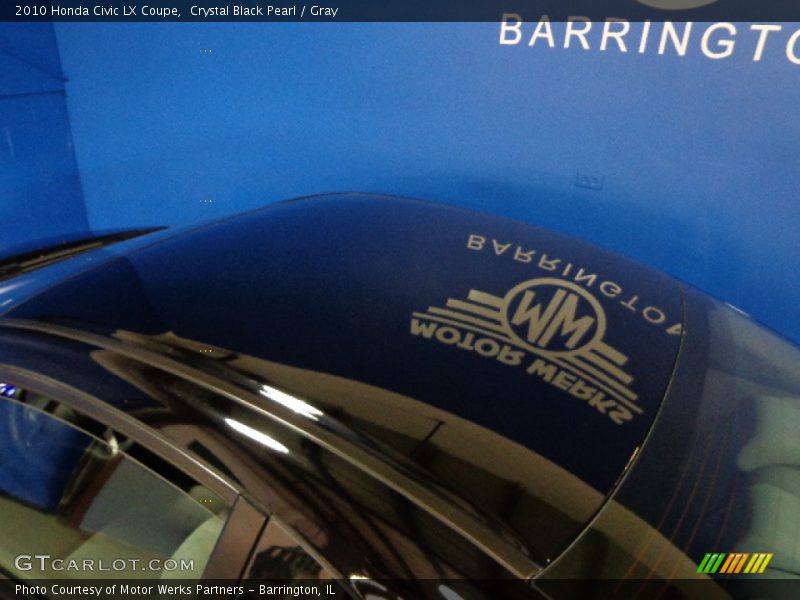 Crystal Black Pearl / Gray 2010 Honda Civic LX Coupe