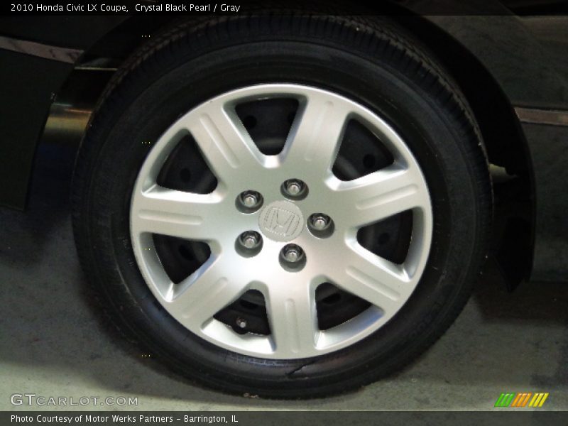 Crystal Black Pearl / Gray 2010 Honda Civic LX Coupe