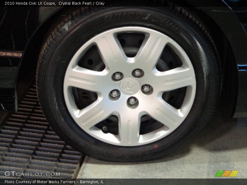 Crystal Black Pearl / Gray 2010 Honda Civic LX Coupe
