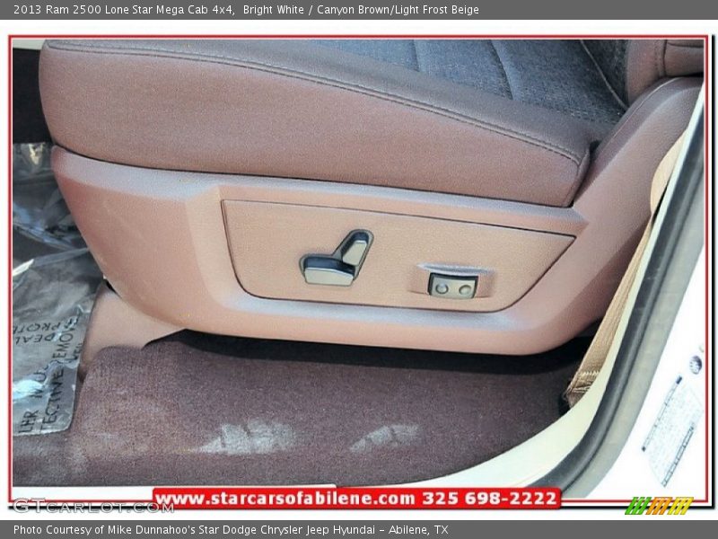 Bright White / Canyon Brown/Light Frost Beige 2013 Ram 2500 Lone Star Mega Cab 4x4