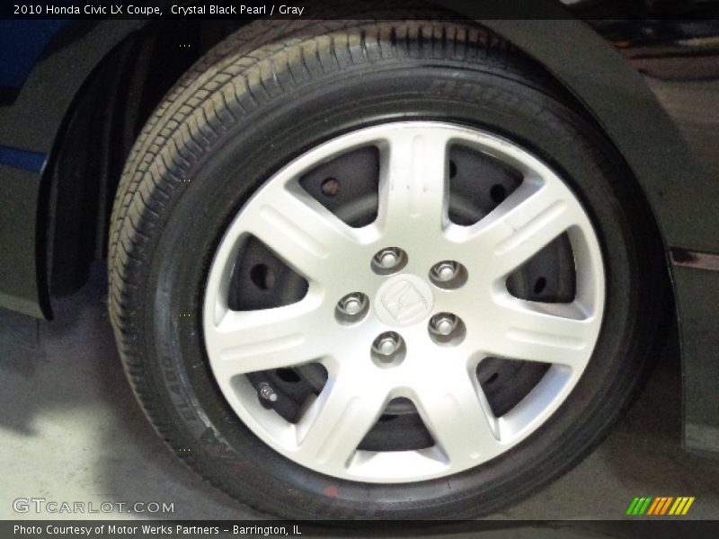 Crystal Black Pearl / Gray 2010 Honda Civic LX Coupe