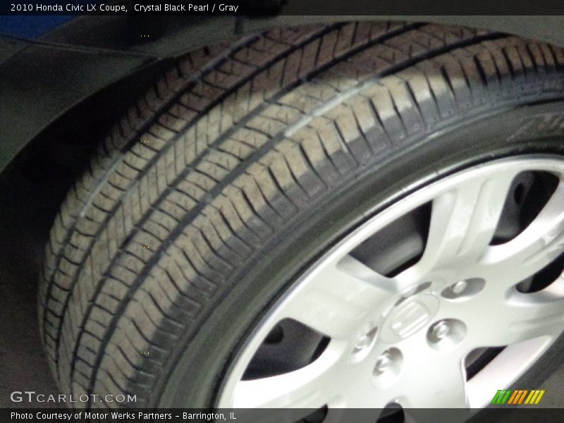 Crystal Black Pearl / Gray 2010 Honda Civic LX Coupe