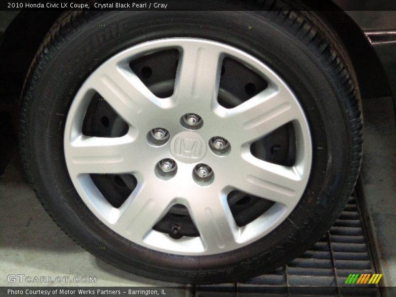 Crystal Black Pearl / Gray 2010 Honda Civic LX Coupe