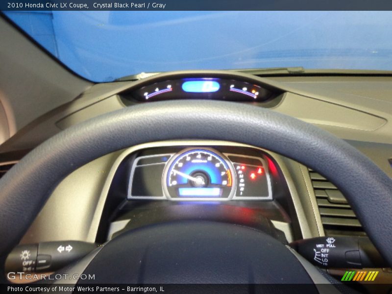 Crystal Black Pearl / Gray 2010 Honda Civic LX Coupe