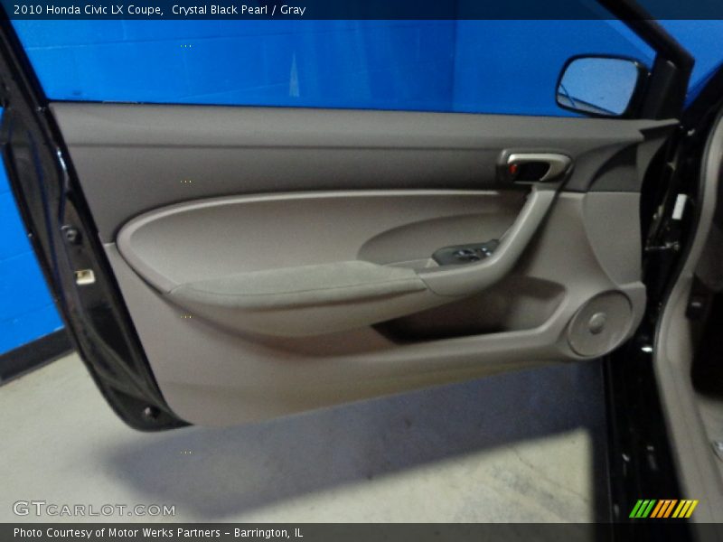 Crystal Black Pearl / Gray 2010 Honda Civic LX Coupe