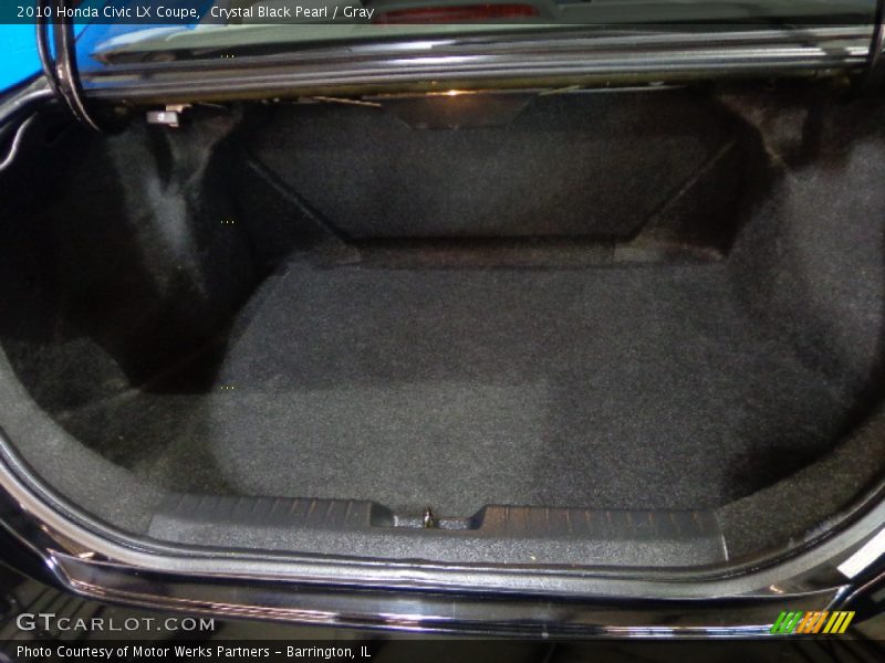 Crystal Black Pearl / Gray 2010 Honda Civic LX Coupe