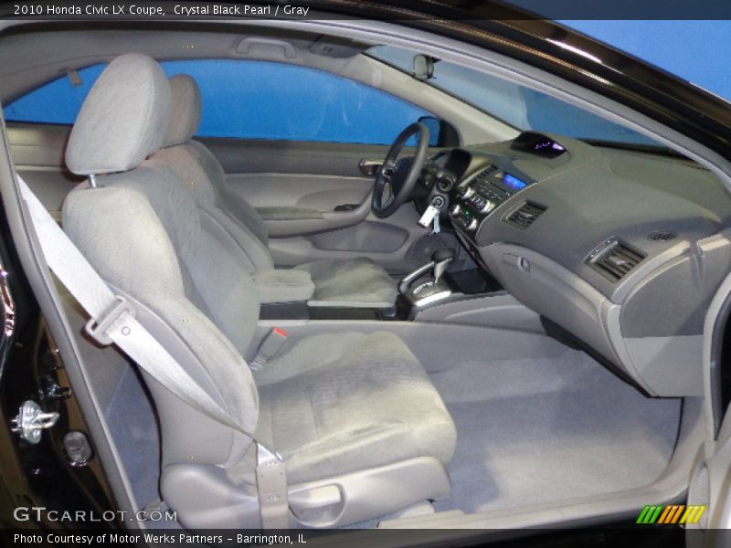 Crystal Black Pearl / Gray 2010 Honda Civic LX Coupe