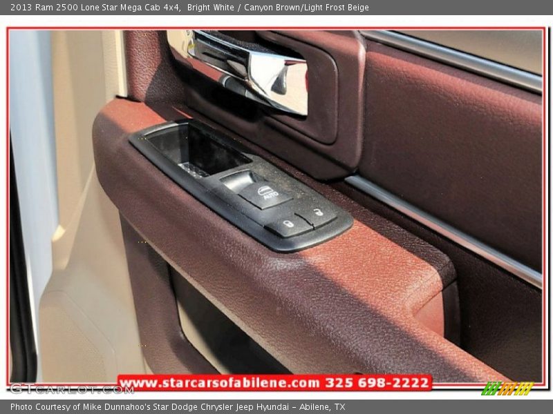 Bright White / Canyon Brown/Light Frost Beige 2013 Ram 2500 Lone Star Mega Cab 4x4