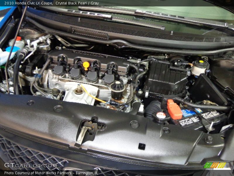 Crystal Black Pearl / Gray 2010 Honda Civic LX Coupe