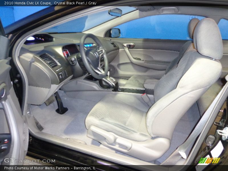 Crystal Black Pearl / Gray 2010 Honda Civic LX Coupe