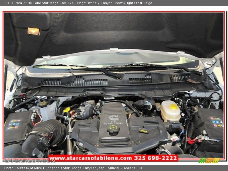 Bright White / Canyon Brown/Light Frost Beige 2013 Ram 2500 Lone Star Mega Cab 4x4