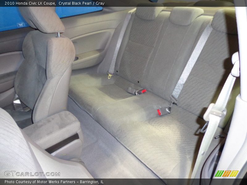 Crystal Black Pearl / Gray 2010 Honda Civic LX Coupe