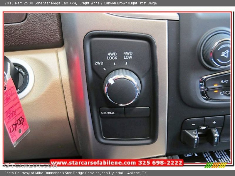 Bright White / Canyon Brown/Light Frost Beige 2013 Ram 2500 Lone Star Mega Cab 4x4