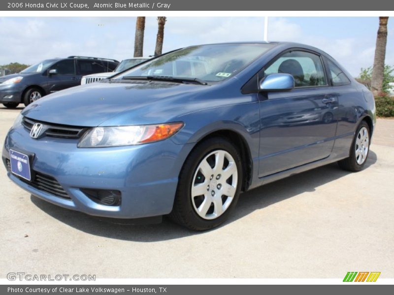 Atomic Blue Metallic / Gray 2006 Honda Civic LX Coupe