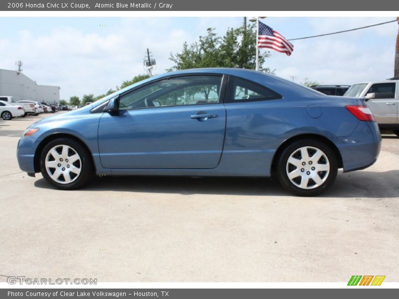Atomic Blue Metallic / Gray 2006 Honda Civic LX Coupe