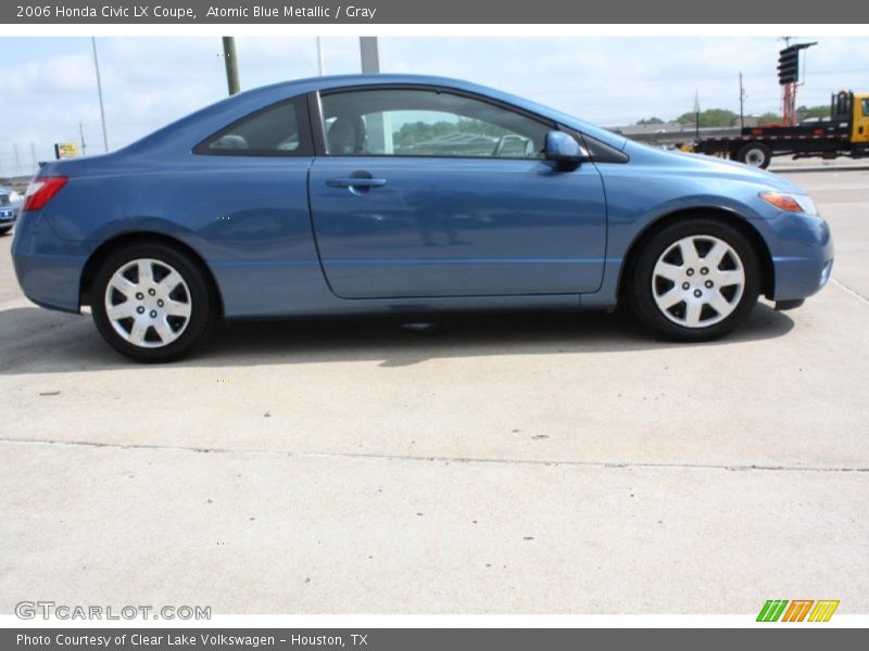 Atomic Blue Metallic / Gray 2006 Honda Civic LX Coupe